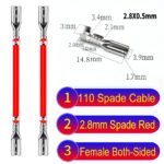 2.8mm both sided spade cable Red