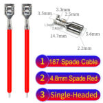 4.8mm single-head spade terminal Cable Single-Sided Red