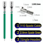 2.8mm single-head spade cable Green