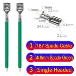 4.8mm single-head spade terminal Cable Single-Sided Green