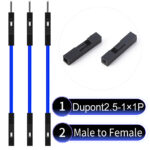 Dupont 2.54mm Male to Female 1Pin Blue Cable