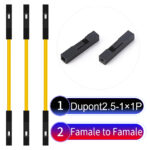 Dupont 2.54mm Female to Female 1Pin Yellow Cable
