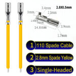 2.8mm single-head spade cable Yellow