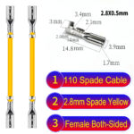 2.8mm both sided spade cable Yellow