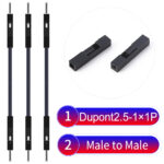 Dupont 2.54mm Male to Male 1Pin Black Cable