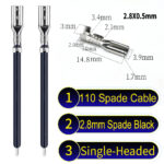 2.8mm single-head spade cable Black